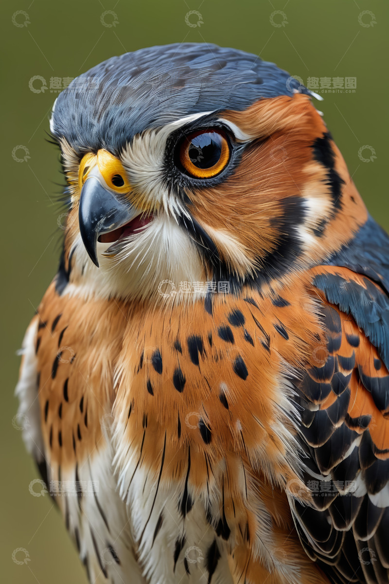 高清大图下载【趣麦麦图】特写鹰鸟羽毛细节画面