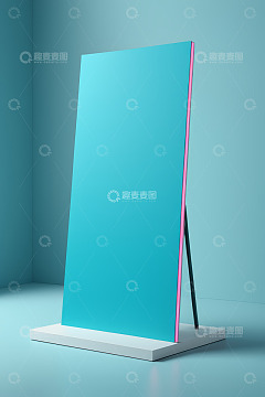 蓝色立式展示牌素材
