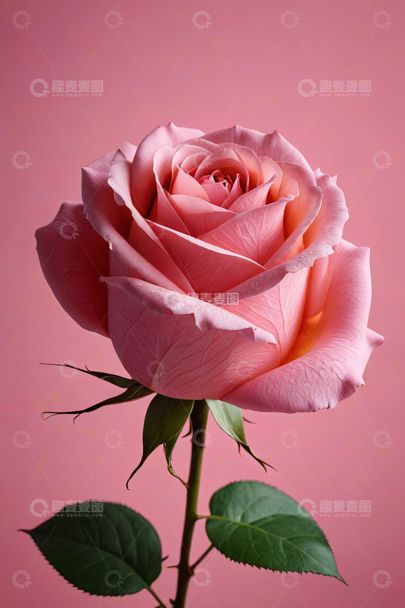 高清大图下载【趣麦麦图】粉色玫瑰花特写