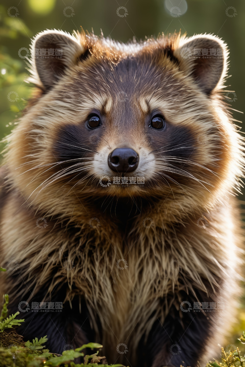 高清大图下载【趣麦麦图】特写可爱小浣熊