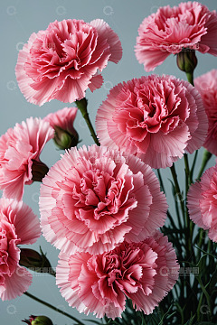 粉色康乃馨花卉特写