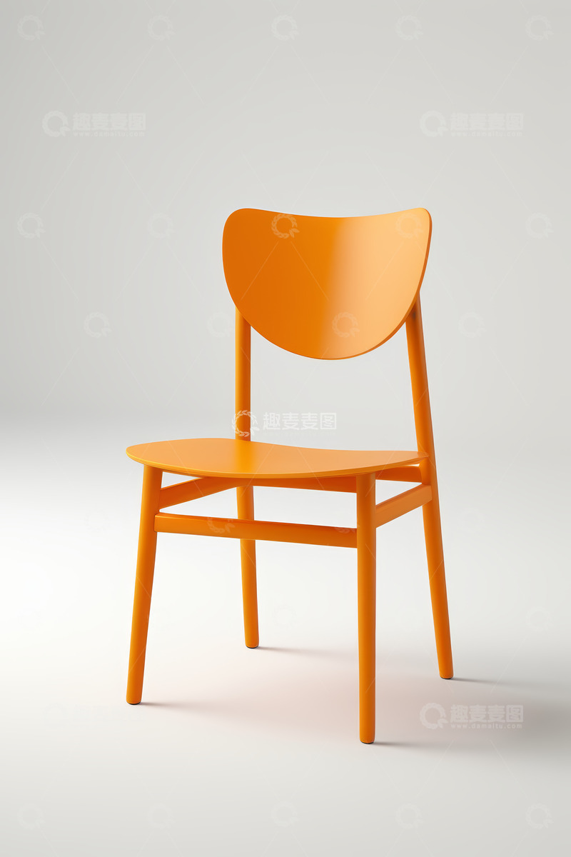 高清大图下载【趣麦麦图】橙色现代简约风格椅子