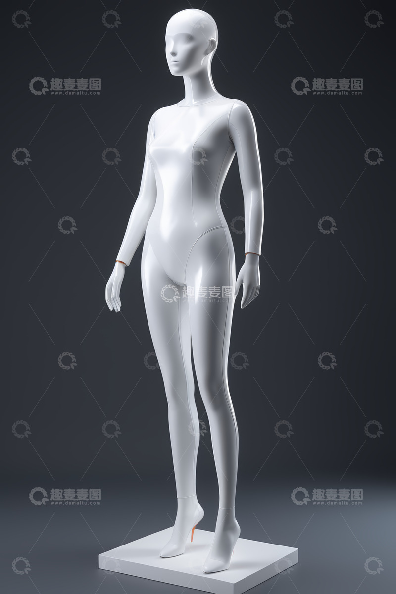高清大图下载【趣麦麦图】白色女性人体模特展示