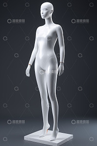 白色女性人体模特展示