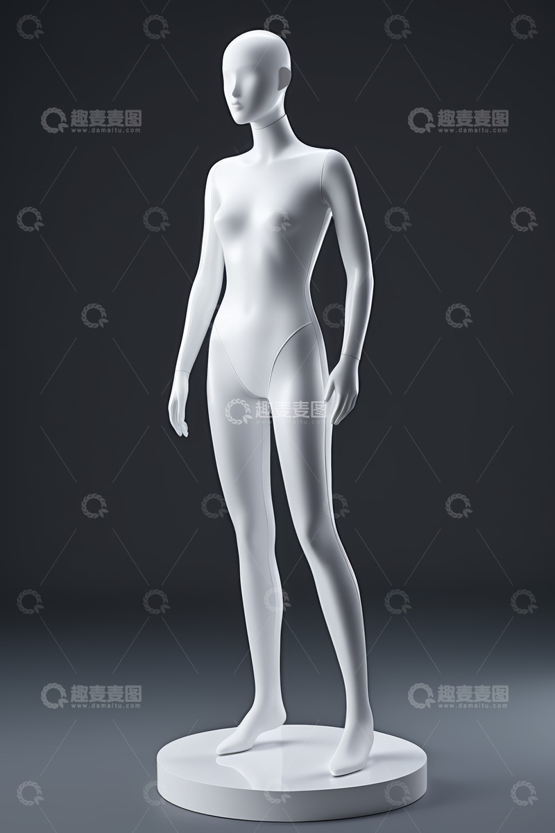 高清大图下载【趣麦麦图】白色女性人体模特展示