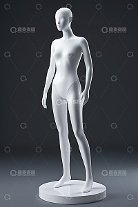 白色女性人体模特展示