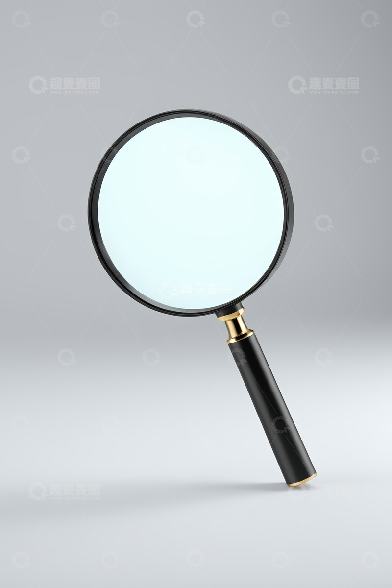 高清大图下载【趣麦麦图】黑色放大镜特写素材