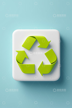 绿色回收标志图标