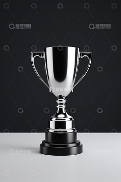 银色奖杯特写