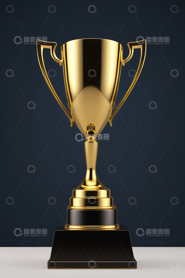金色奖杯特写