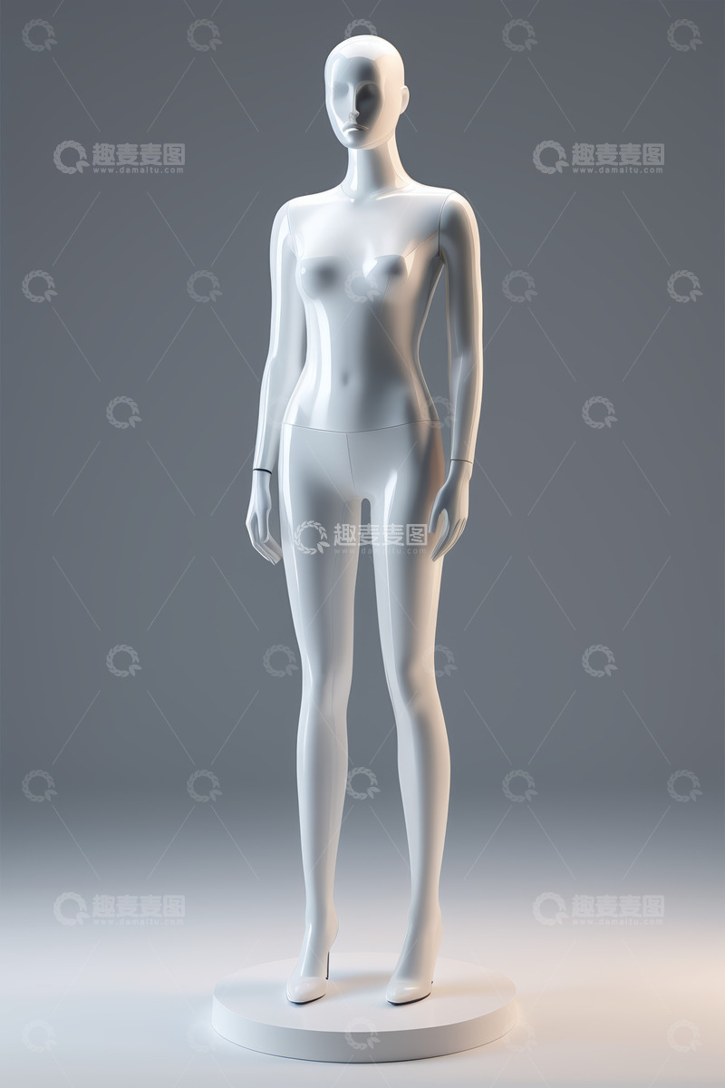 高清大图下载【趣麦麦图】白色女性人体模特展示图