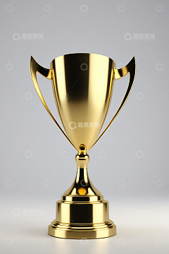 金色奖杯特写