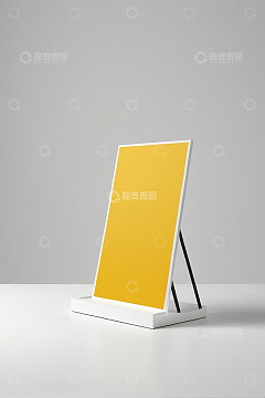 黄色展示牌样机