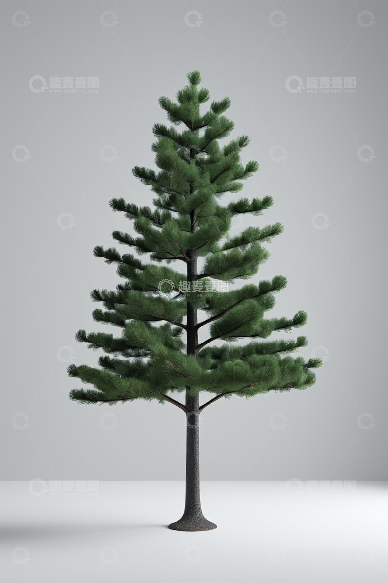 高清大图下载【趣麦麦图】绿色松树3D模型