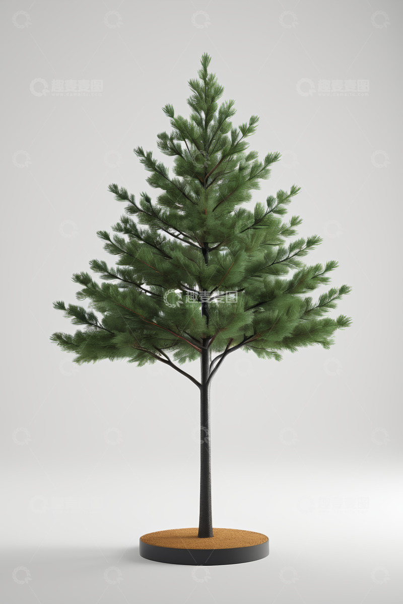 高清大图下载【趣麦麦图】绿色松树模型展示
