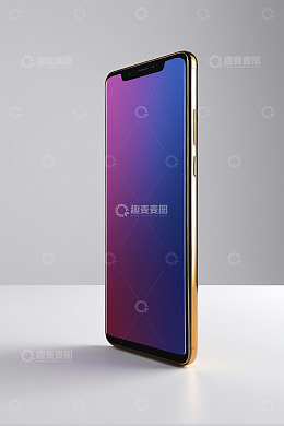 金色智能手机展示素材