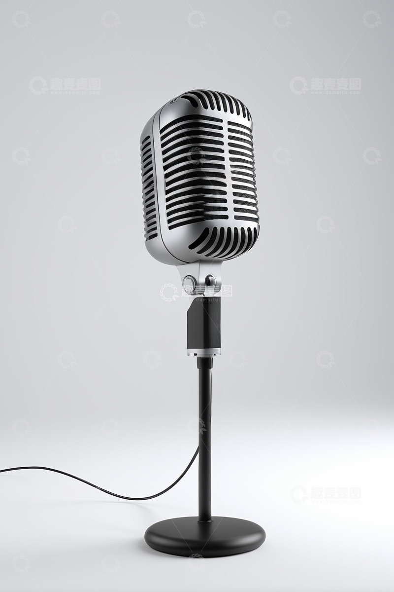 高清大图下载【趣麦麦图】复古麦克风静物特写
