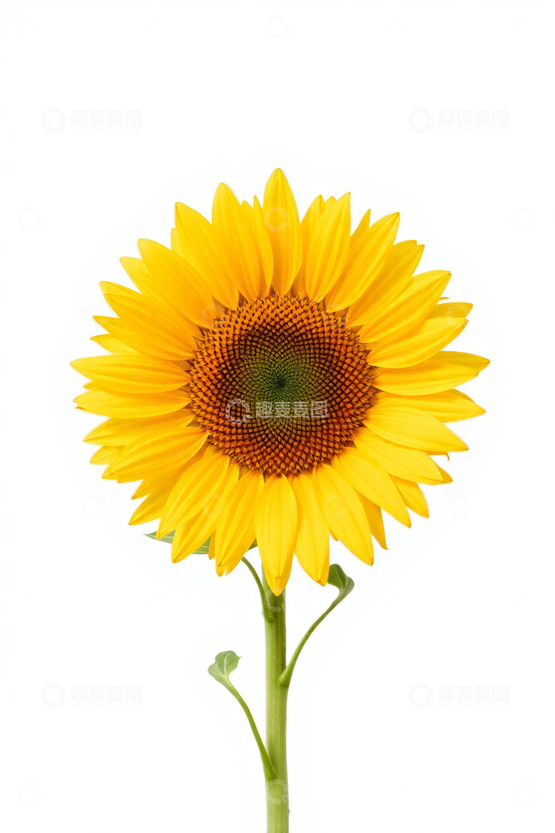 高清大图下载【趣麦麦图】单株向日葵特写