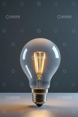 发光的复古灯泡特写
