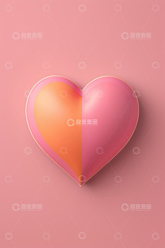 双色拼接爱心图案