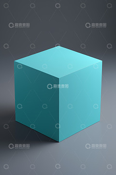 蓝色立方体产品展示素材