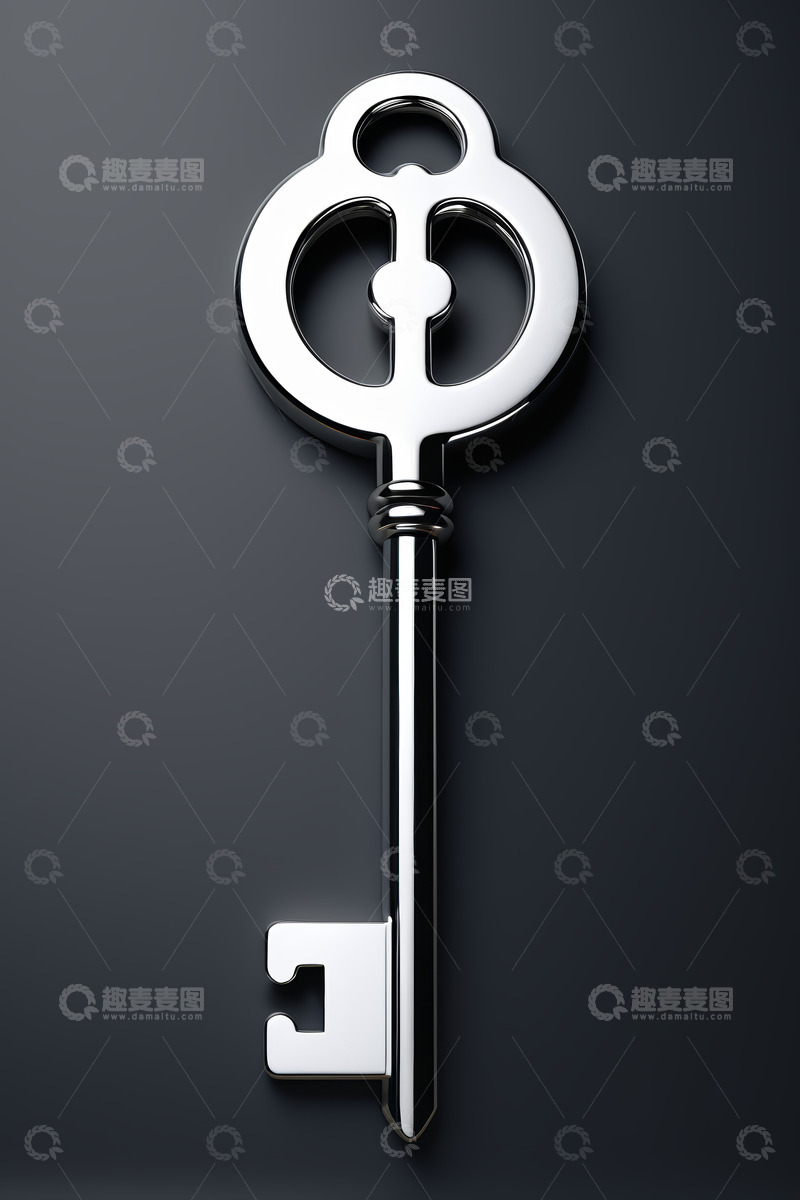 高清大图下载【趣麦麦图】金属质感复古钥匙特写