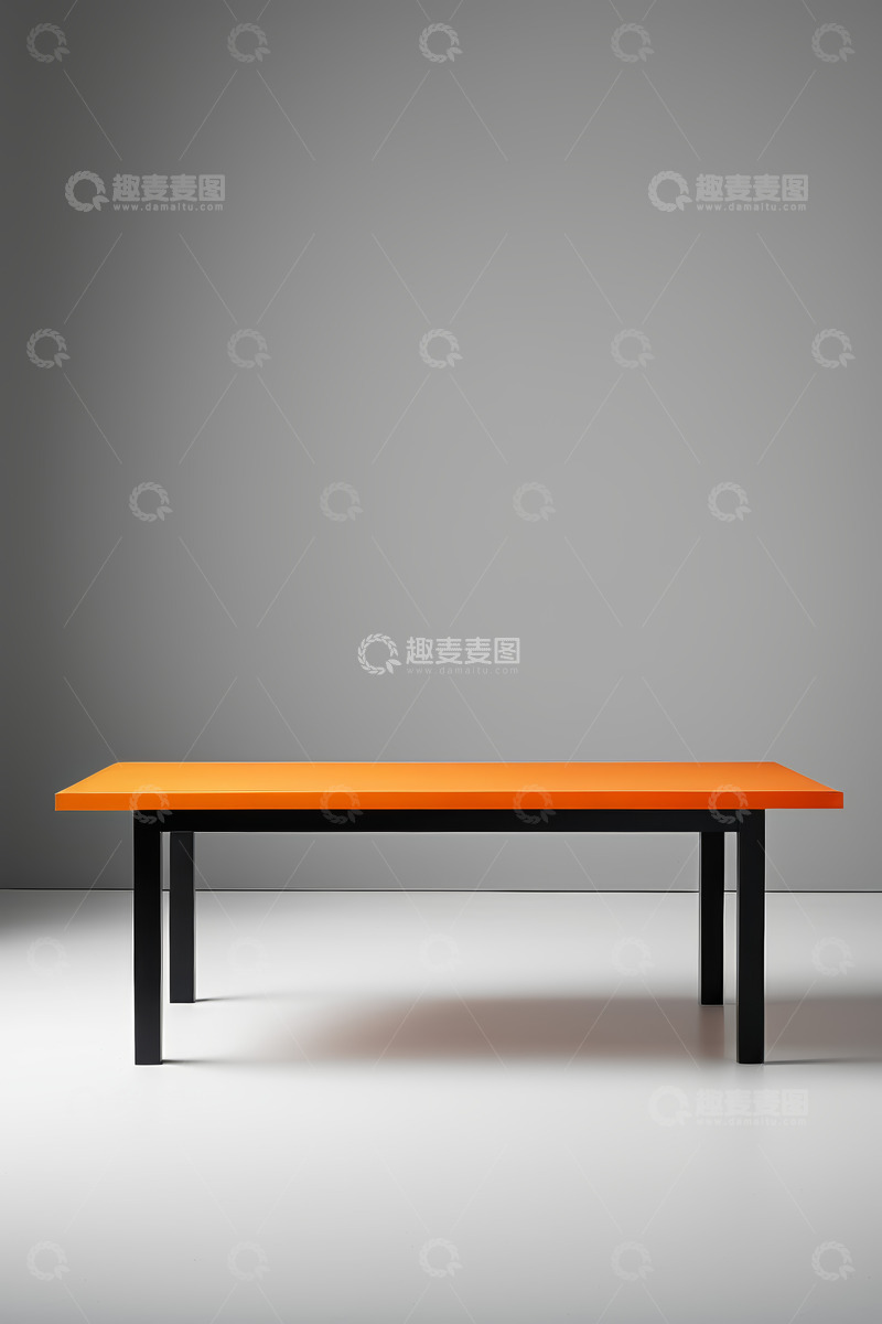 高清大图下载【趣麦麦图】橙色现代简约风格桌子