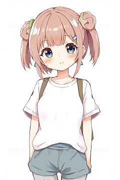 双马尾动漫女孩形象