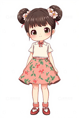 双马尾卡通女孩形象