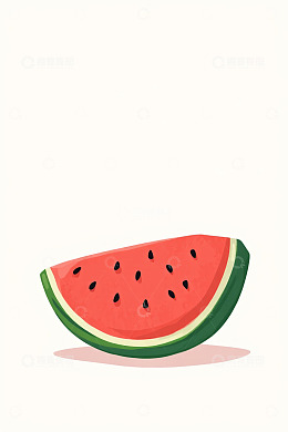 卡通风格切片西瓜素材