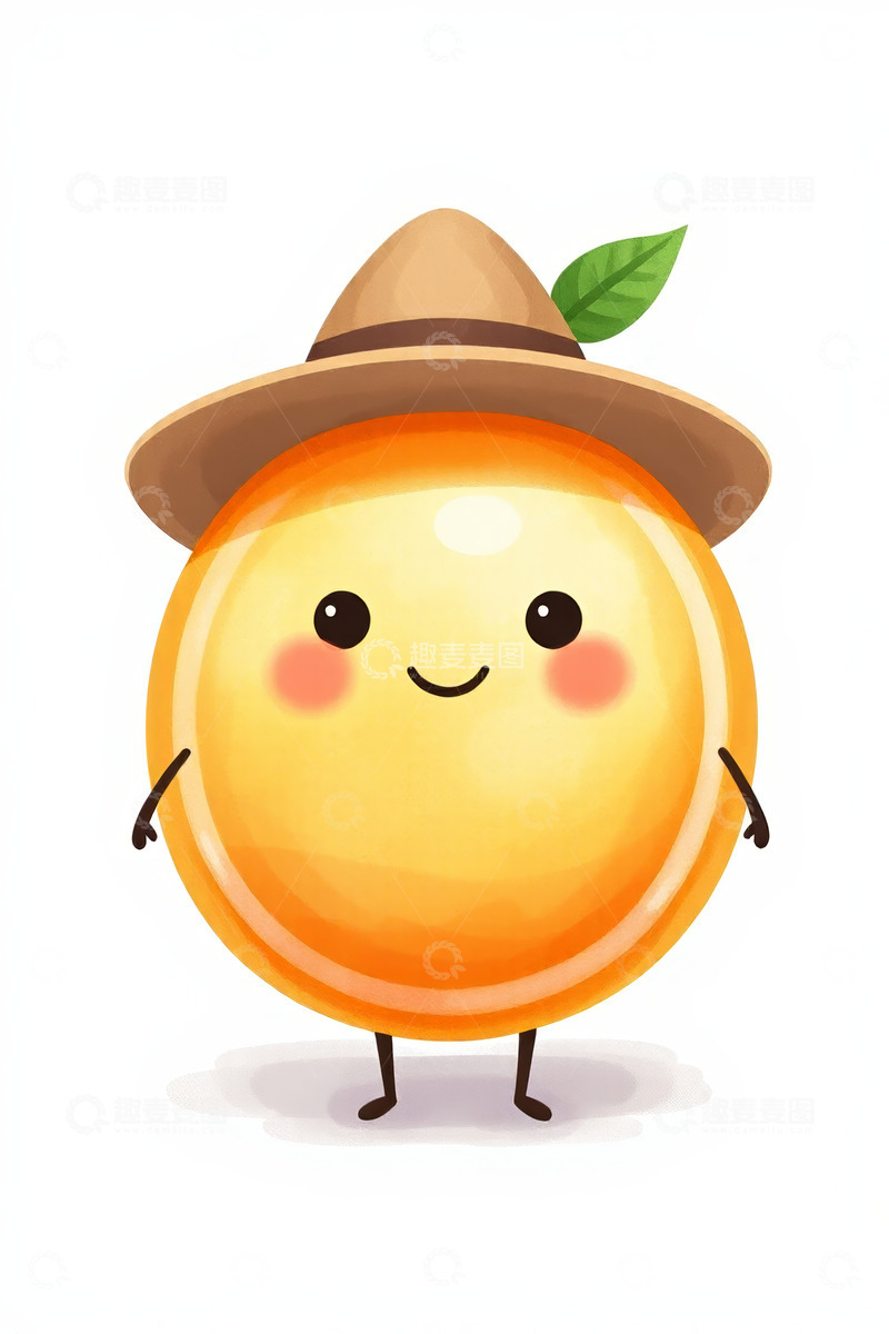 高清大图下载【趣麦麦图】戴帽子的卡通水果形象