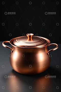 铜质炖锅特写