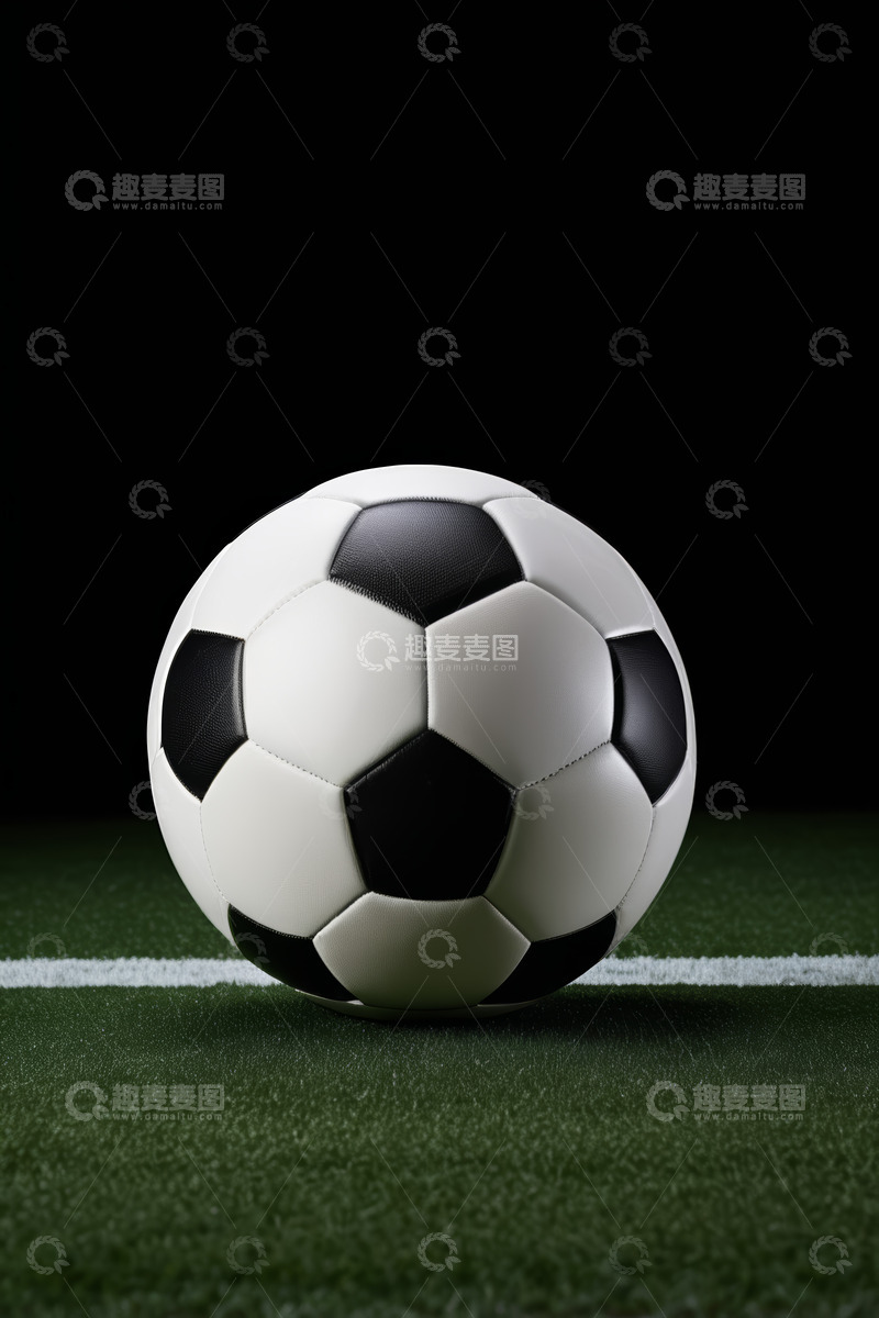 高清大图下载【趣麦麦图】绿茵场上的足球特写