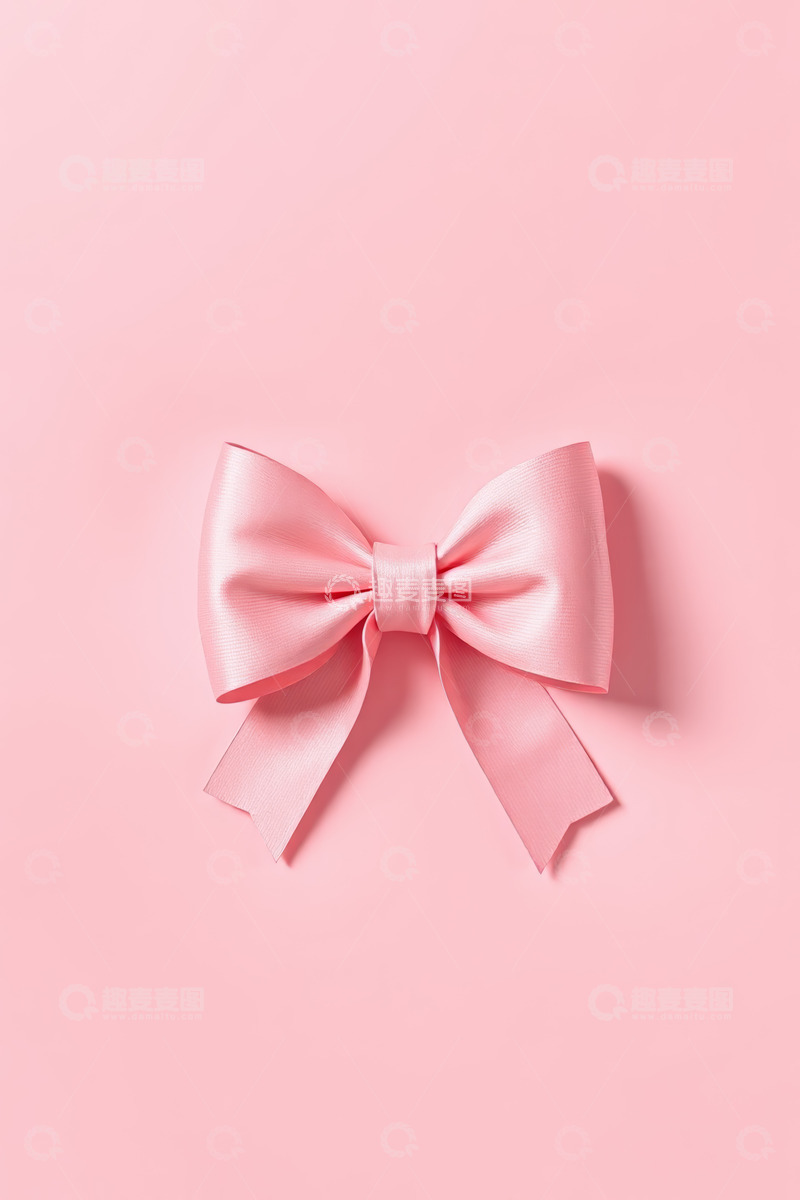 高清大图下载【趣麦麦图】粉色蝴蝶结装饰素材