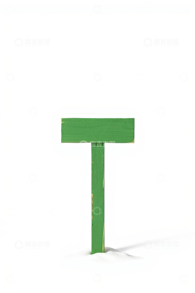 高清大图下载【趣麦麦图】绿色空白木质指示牌