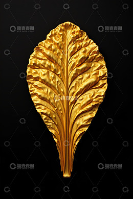 金色树叶形状装饰摆件