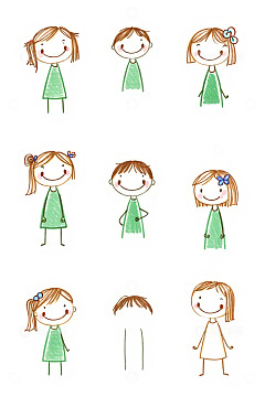 手绘卡通儿童角色形象