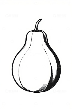 手绘梨子插图素材