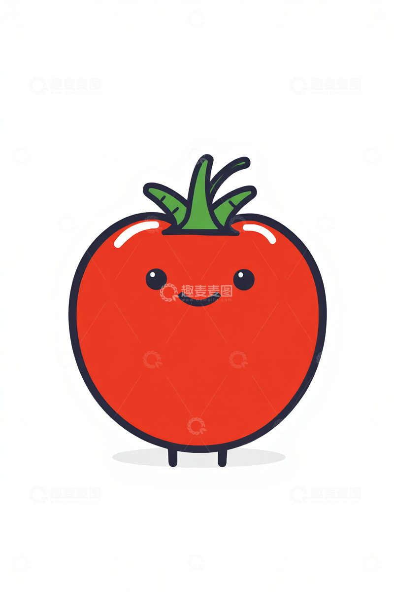 高清大图下载【趣麦麦图】卡通形象红色番茄
