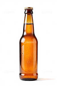 棕色啤酒瓶特写