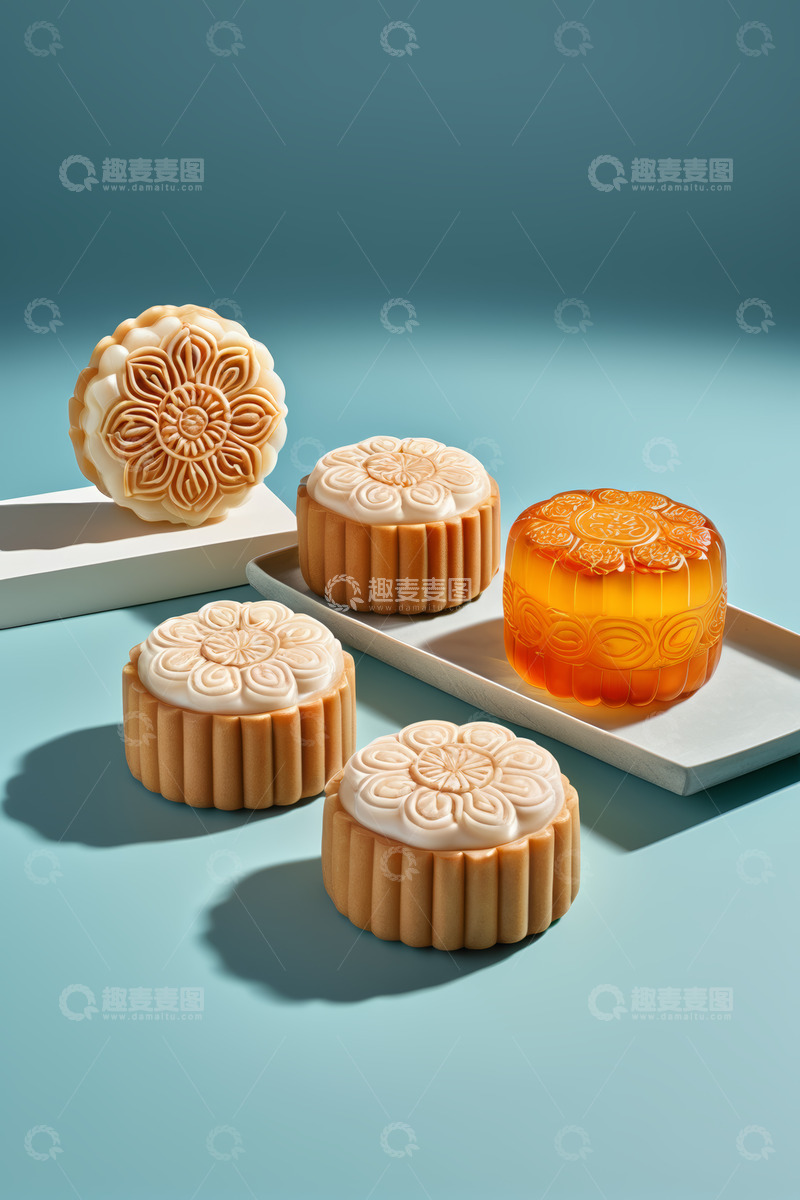 高清大图下载【趣麦麦图】多款精美月饼静物展示