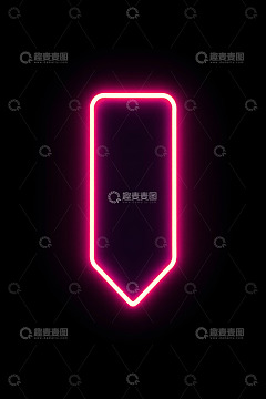 黑色背景粉色霓虹箭头