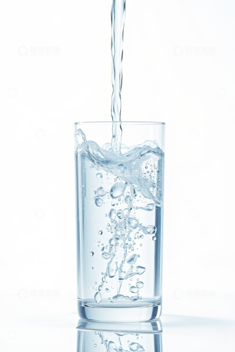 高清大图下载【趣麦麦图】水倒入玻璃杯的场景