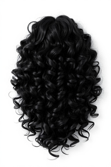 黑色波浪卷发假发