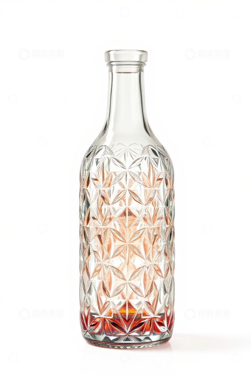 高清大图下载【趣麦麦图】透明玻璃酒瓶特写
