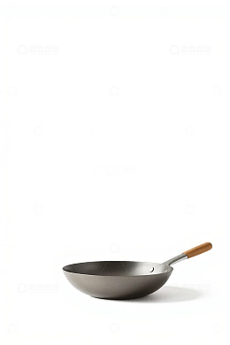 不锈钢平底锅带木柄展示