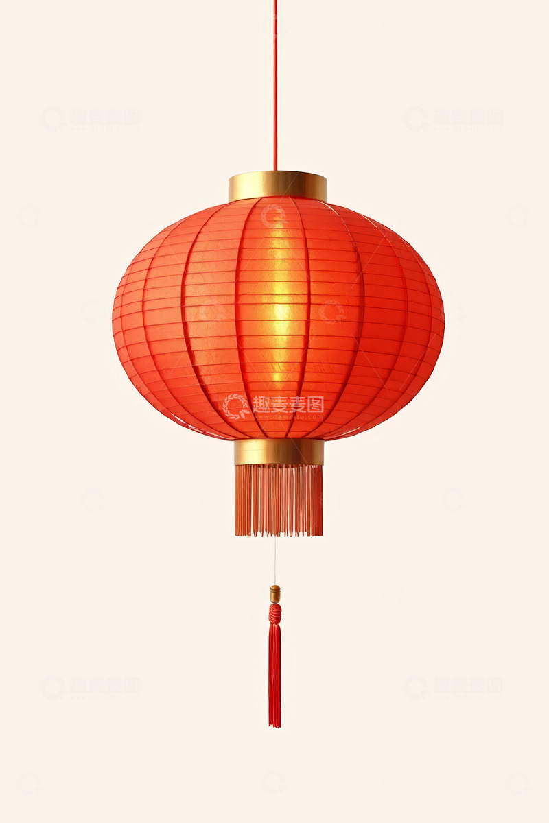 高清大图下载【趣麦麦图】悬挂的中式红色灯笼