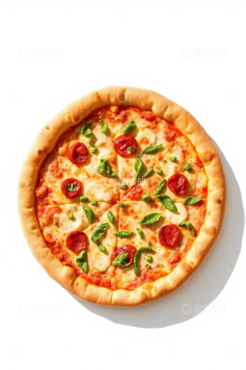 高清大图下载【趣麦麦图】美味意大利香肠披萨