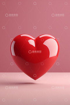 红色心形立体素材