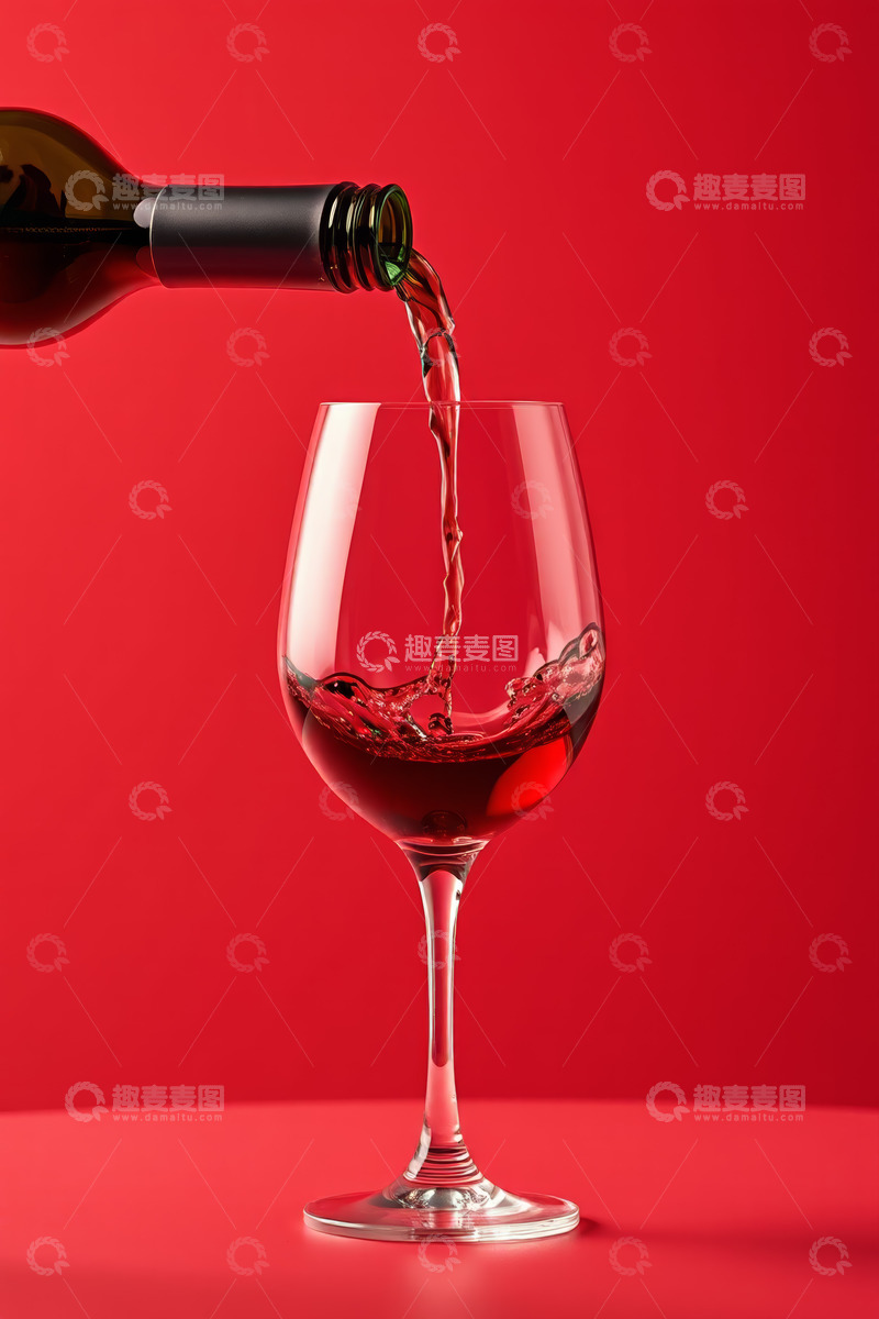 高清大图下载【趣麦麦图】红酒倒入高脚杯场景